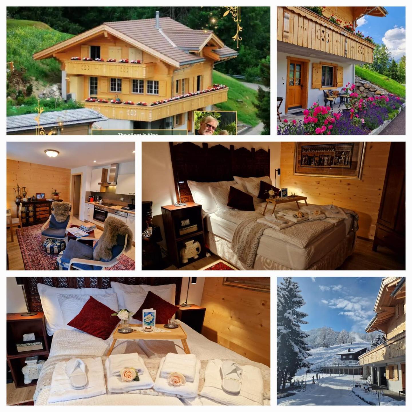 Large Deluxe Studio For 2 - Chalet Lovo Lenk Zewnętrze zdjęcie